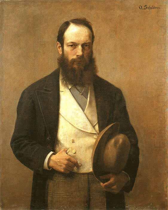 Self portrait, Otto Scholderer